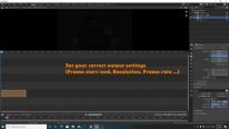 Set your output settings in Blender
