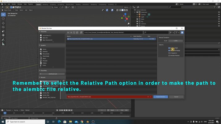 Enable the relative path option in Blender