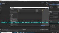 Select the relative path option in Blender File View