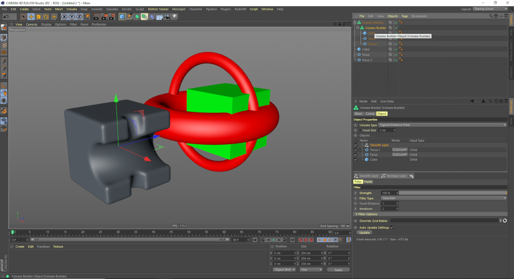 Create complex objects with Volume Modeling