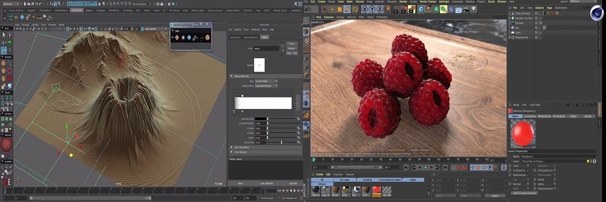 cinema 4d vs maya vs zbrush